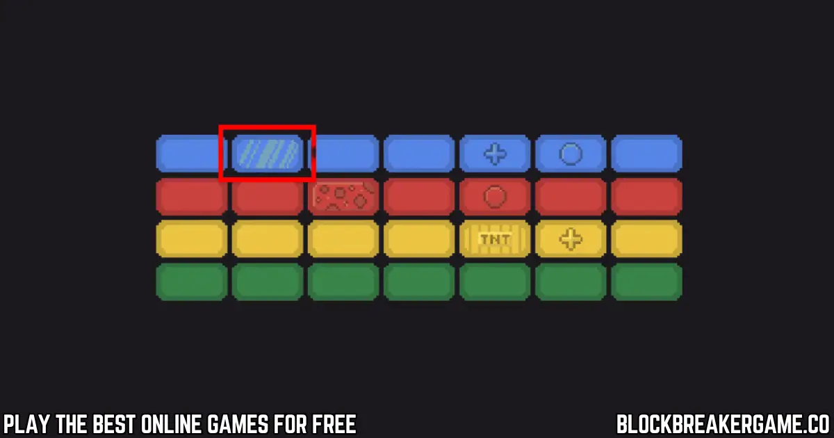 Ice brick in Block Breaker requiring extra hits to break