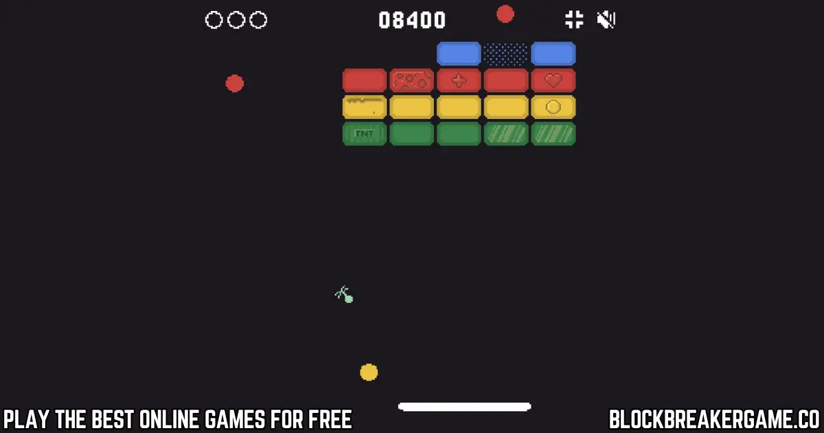 Block Breaker multi-ball power-up with several balls hitting bricks at once